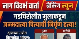 कौटुंबिक कलहातून पित्याची हत्या; दारूच्या नशेत मुलाने लाकडी बल्लीने डोके ठेचले, आरोपी मुलगा पोलिसांच्या ताब्या